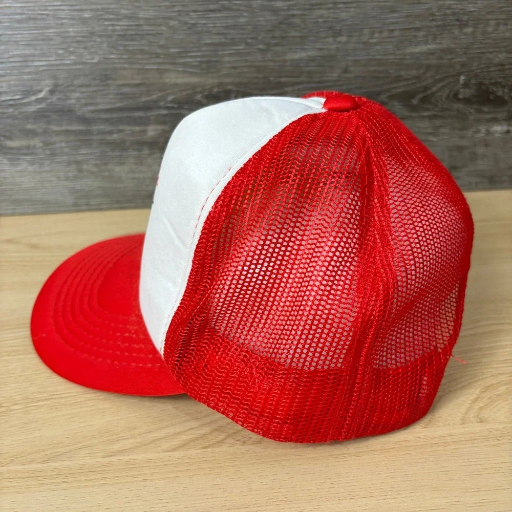 Vintage Dittrich Hat Cap Snapback Red White Trucker Trucking Minnesota‎ New Ulm